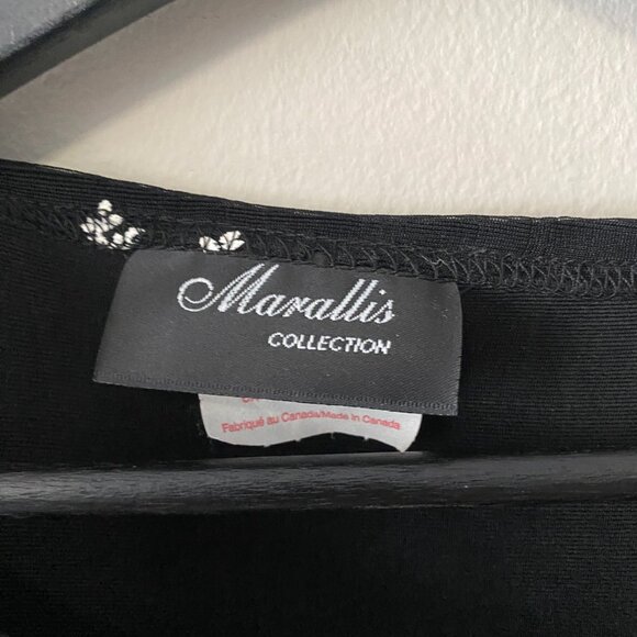 Marallis Collection Black White Embossed Floral Pattern One Button Cardigan - Picture 3 of 14